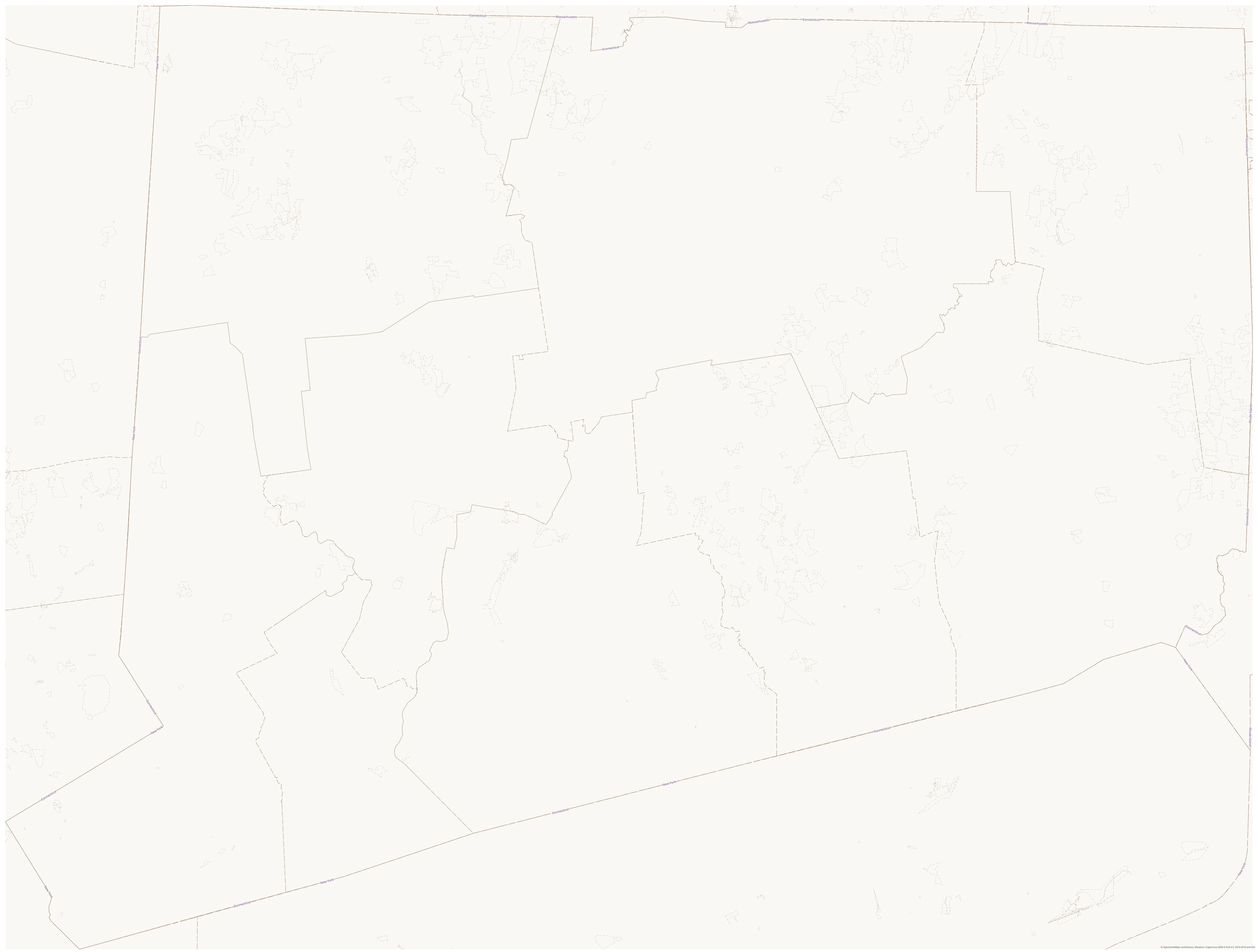 Topographic map of Connecticut