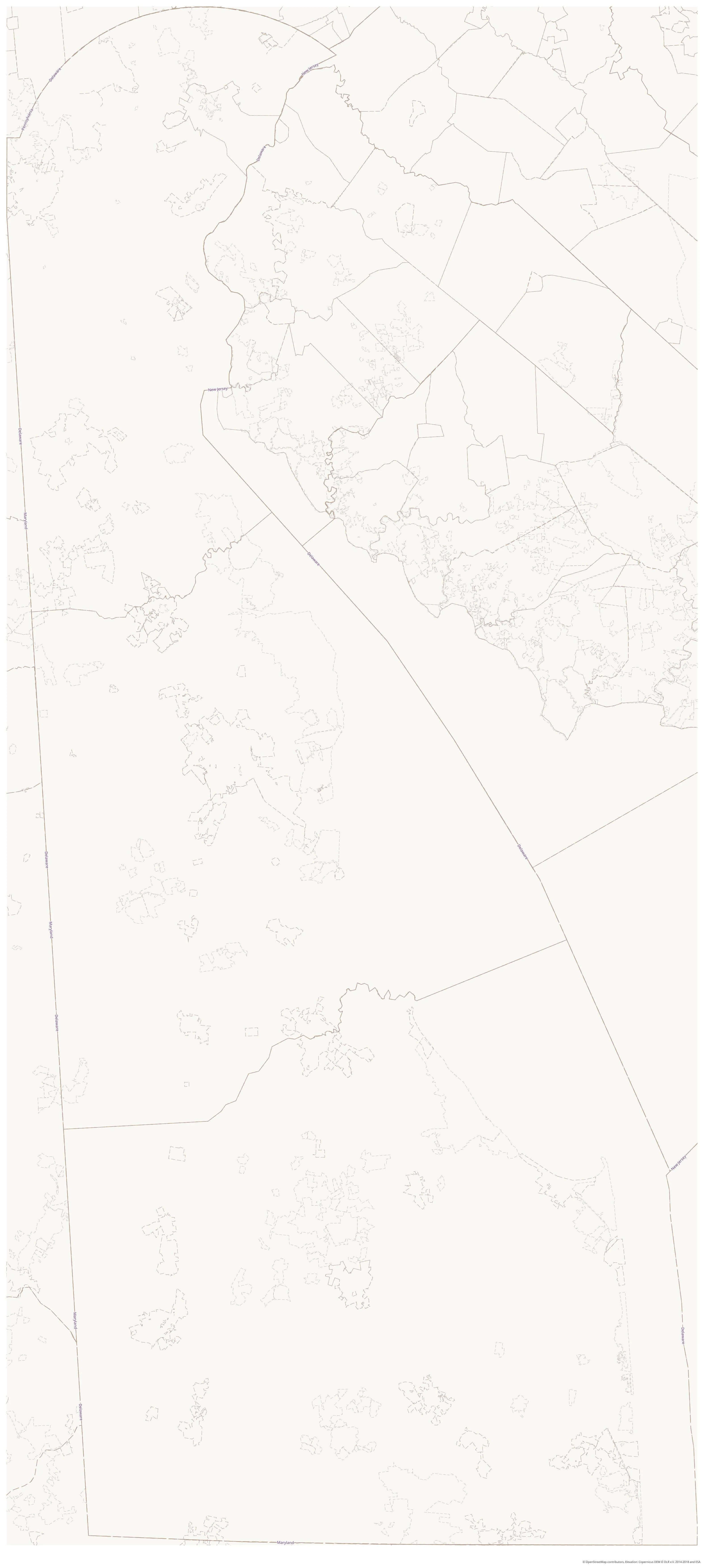 Topographic map of Delaware
