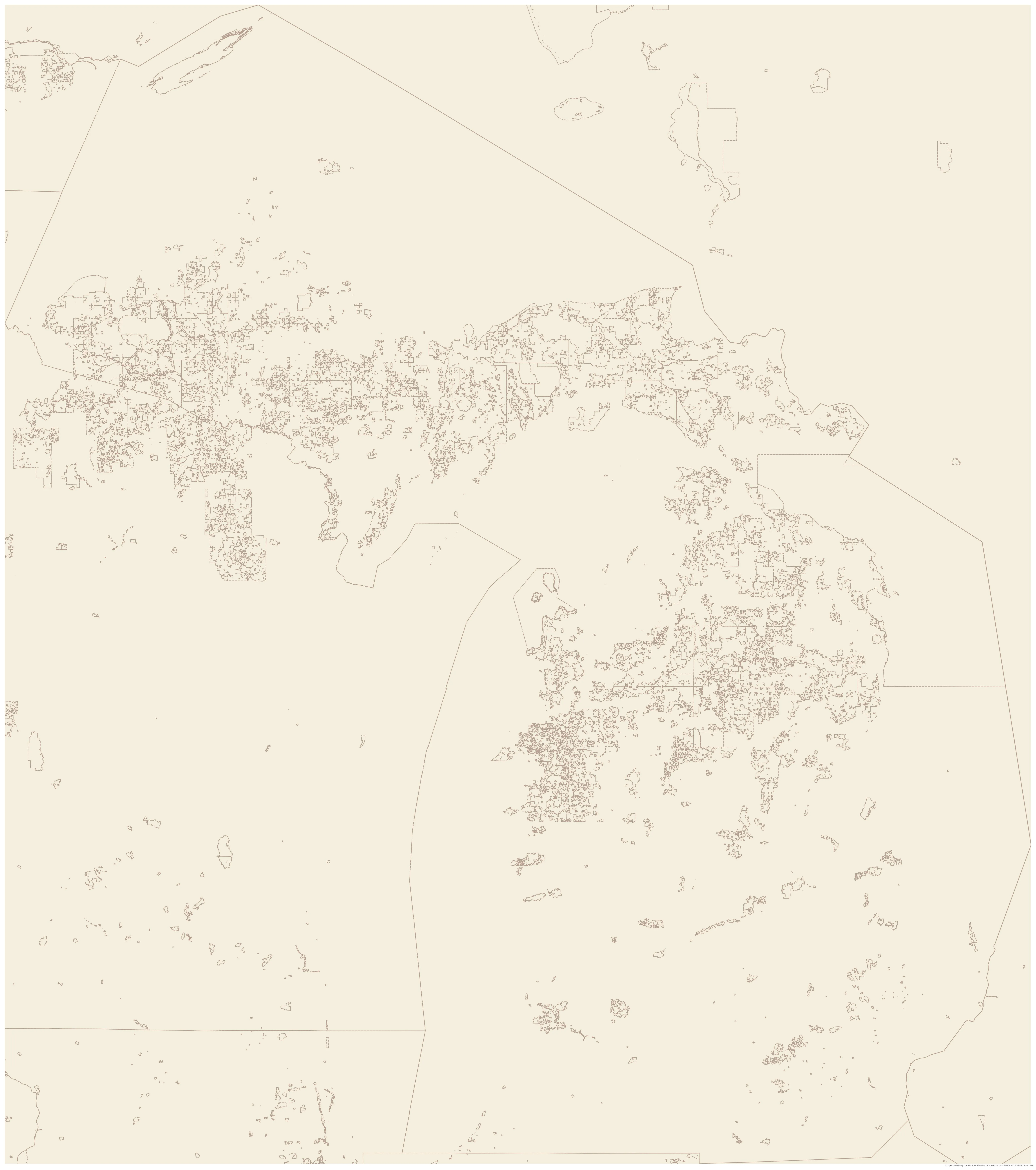 Topographic map of Michigan