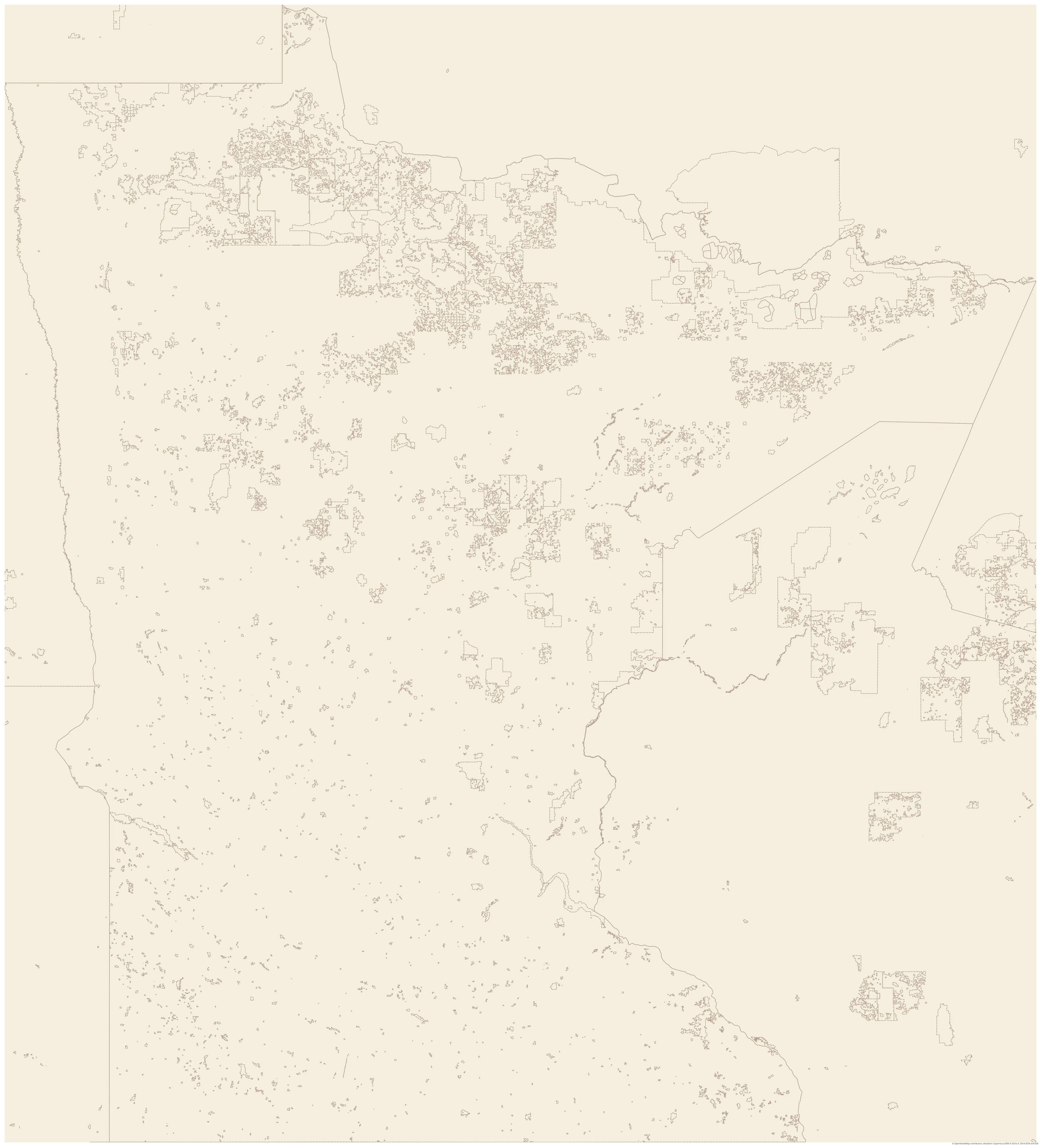 Topographic map of Minnesota