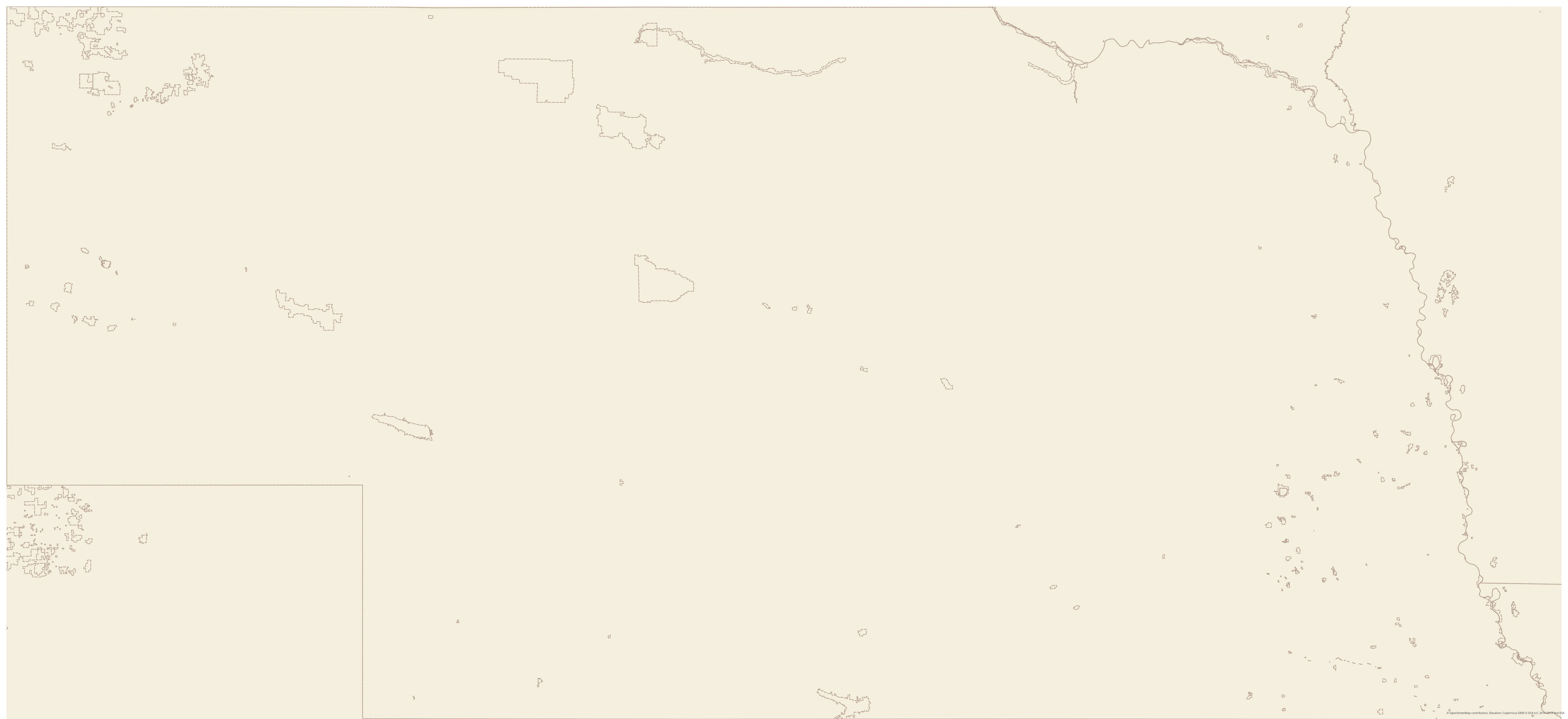 Topographic map of Nebraska