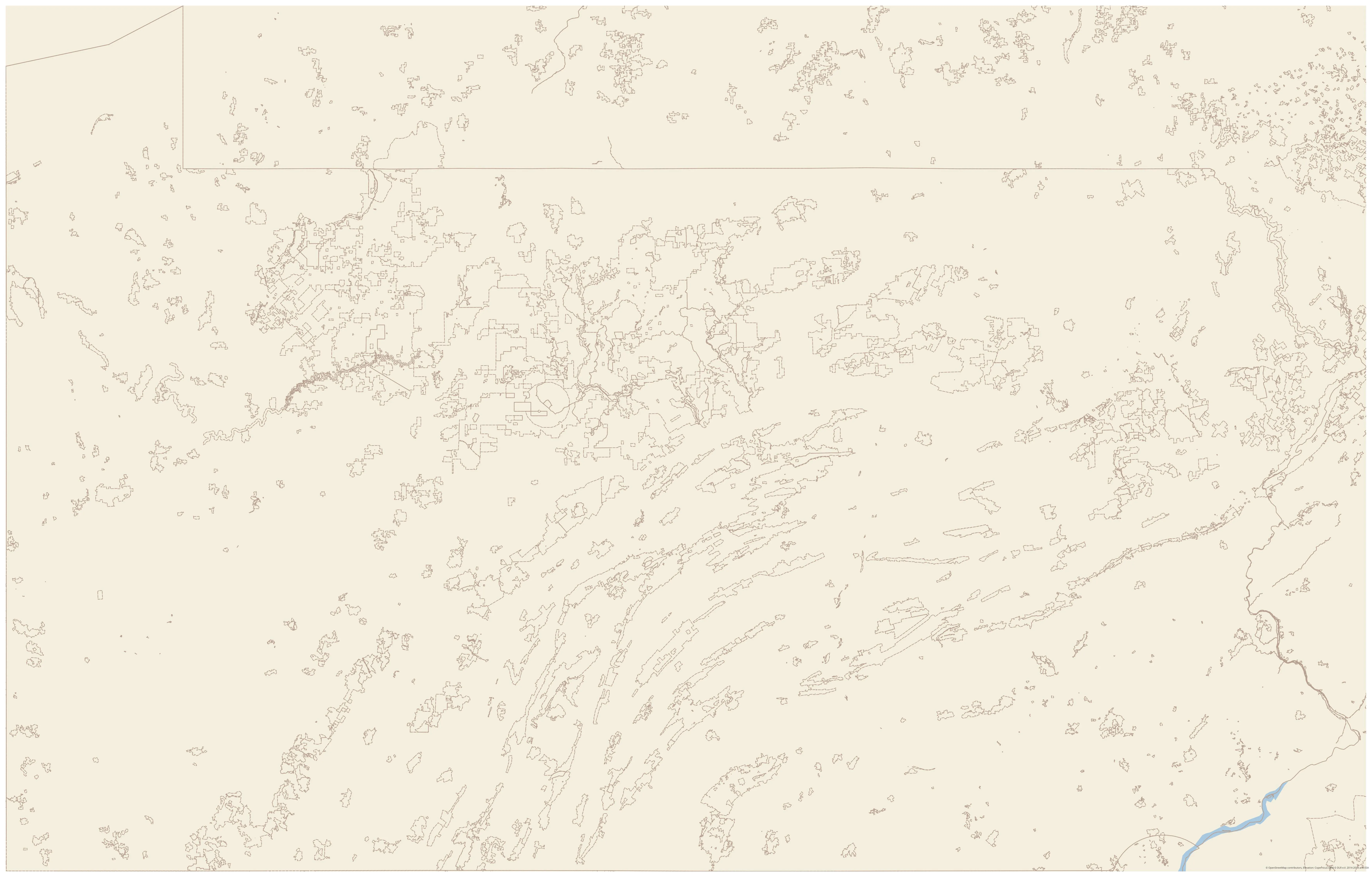 Topographic map of Pennsylvania