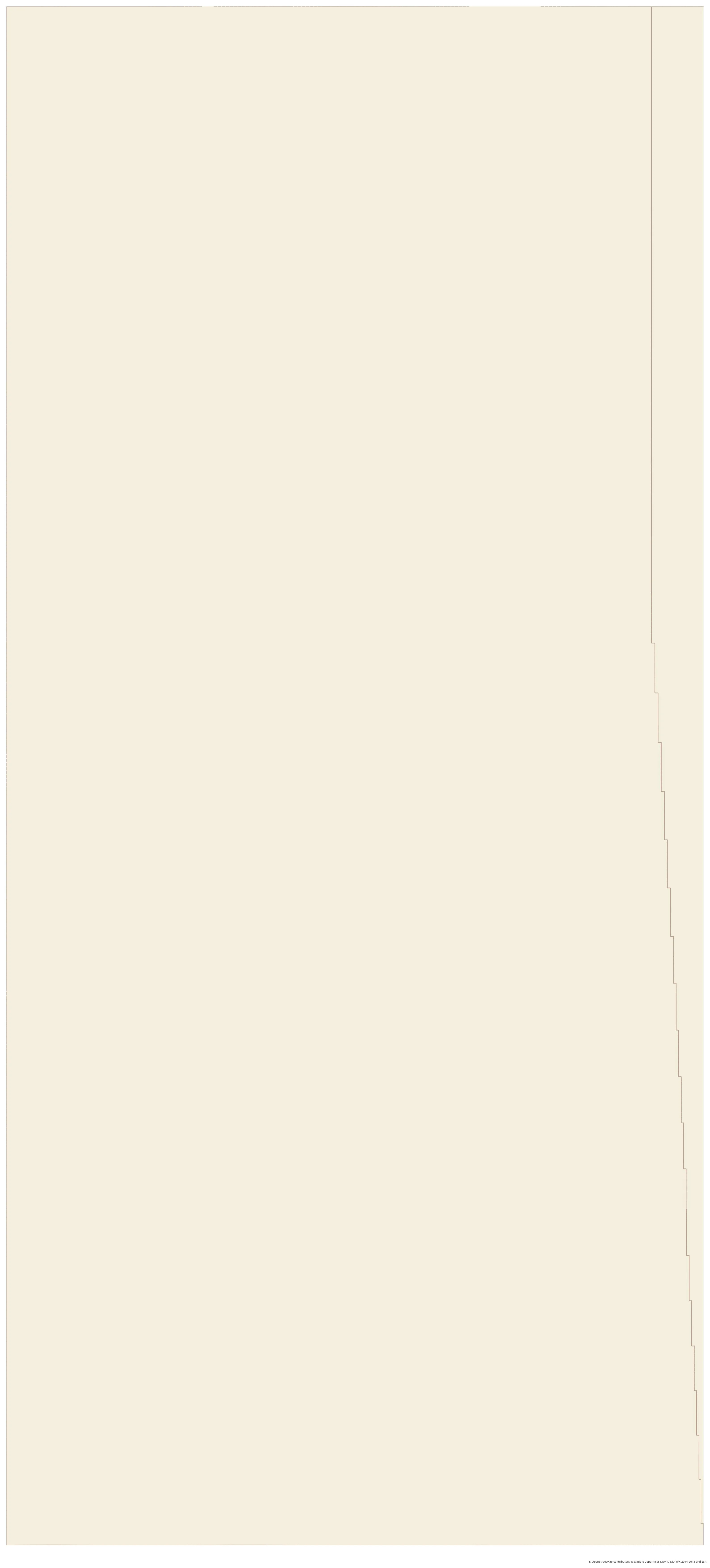 Topographic map of Saskatchewan