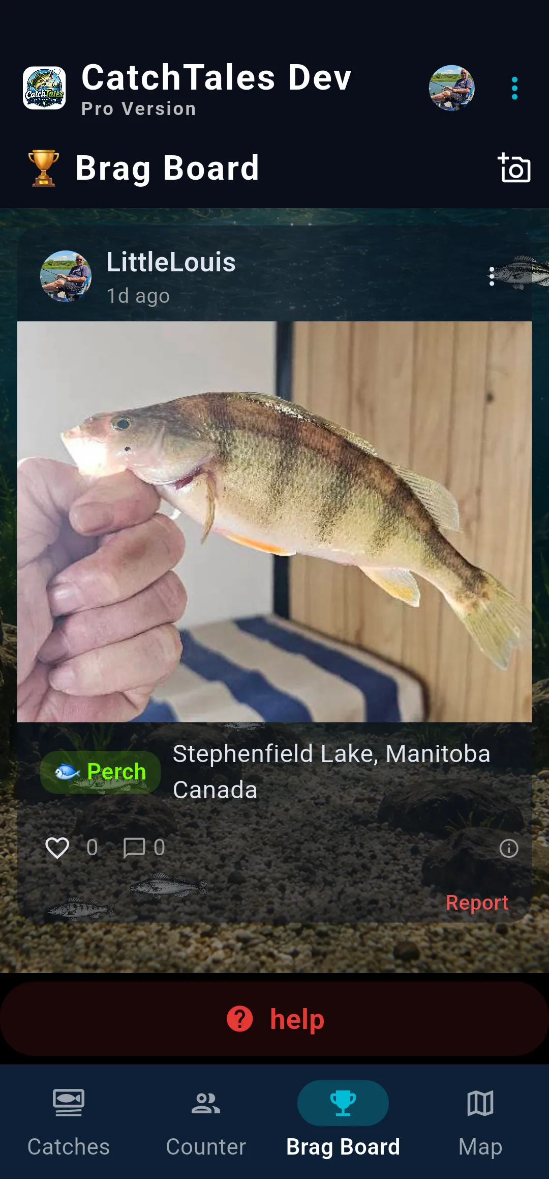Proud angler with catch