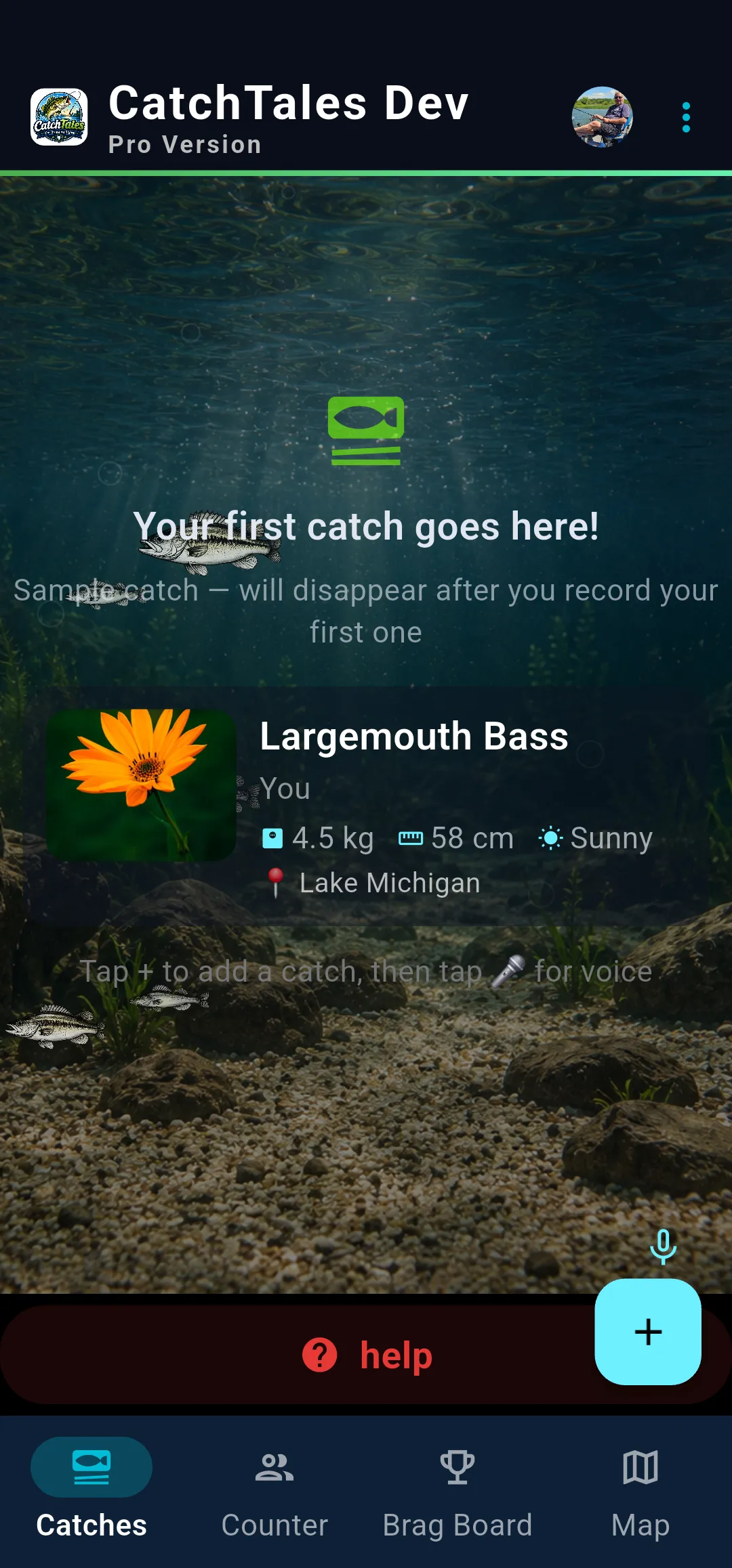 Voice recording screen