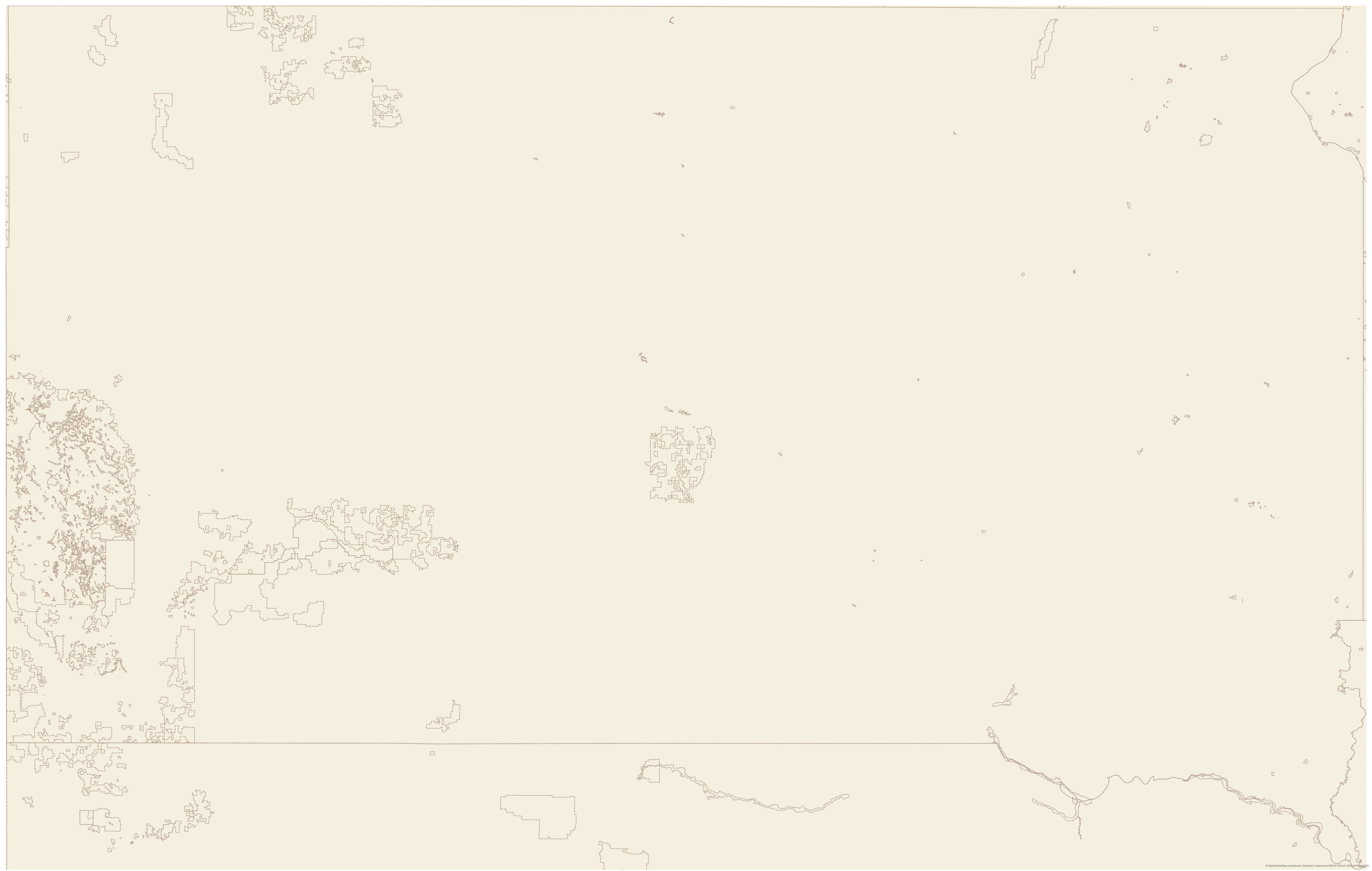Topographic map of South Dakota