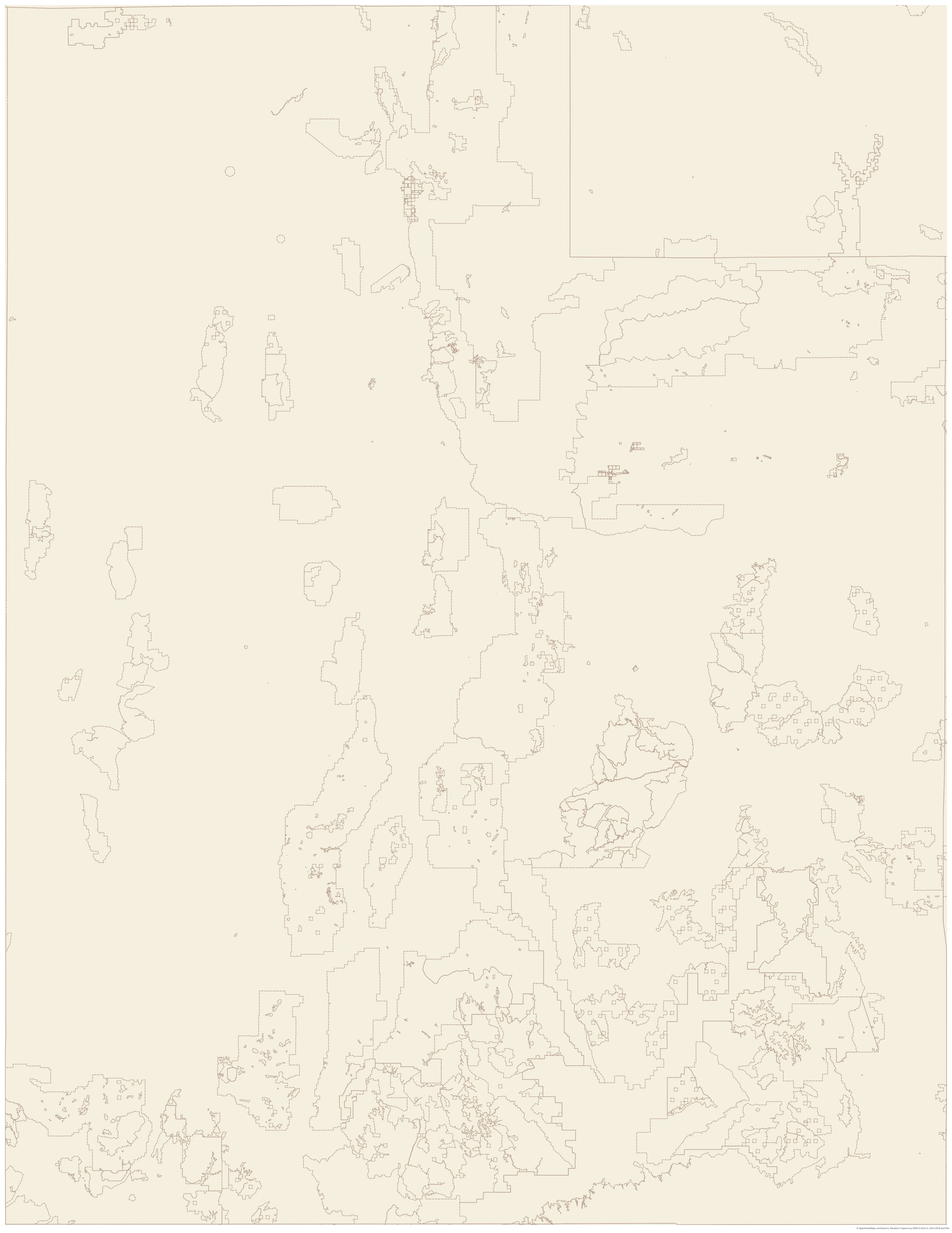 Topographic map of Utah