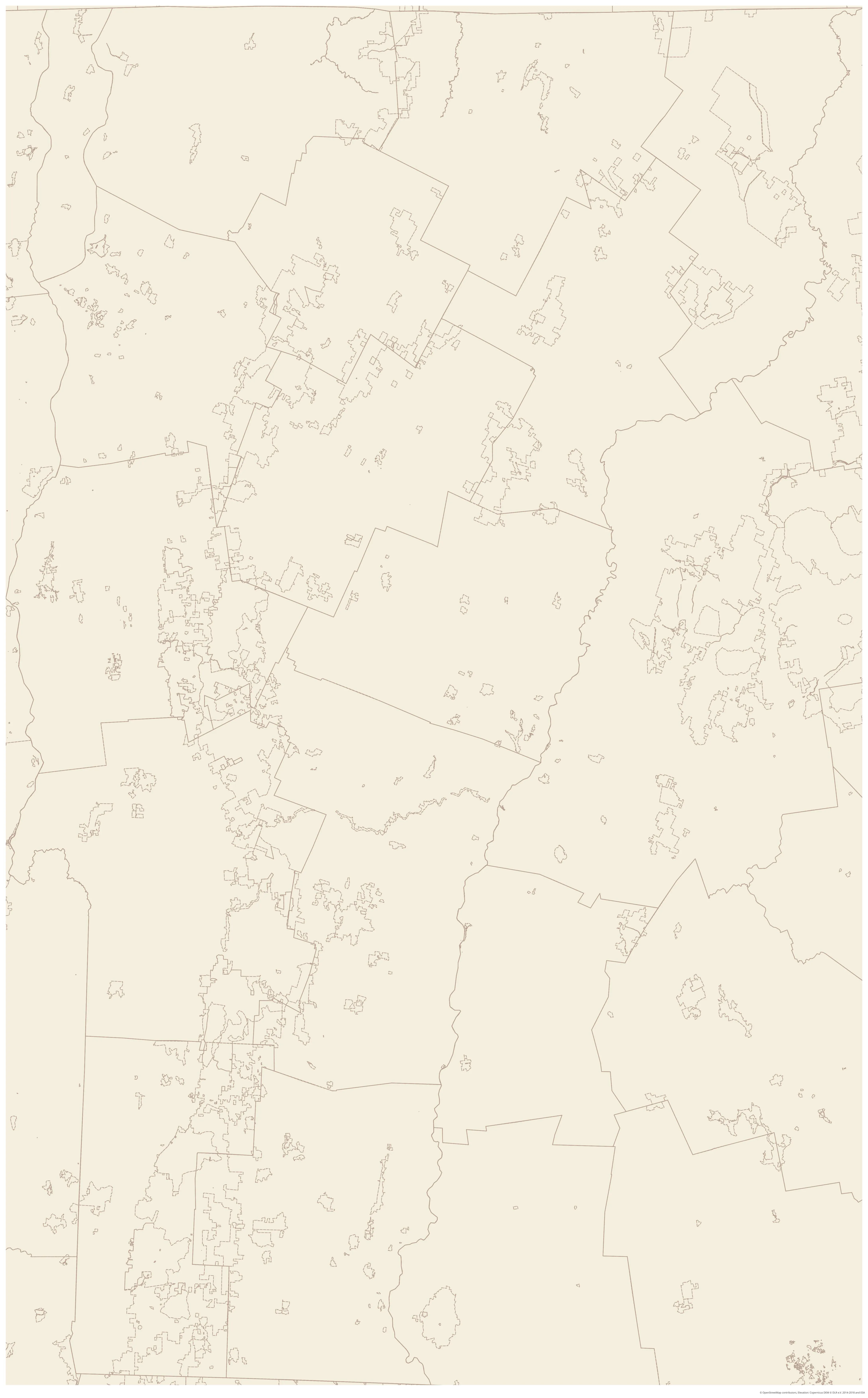 Topographic map of Vermont