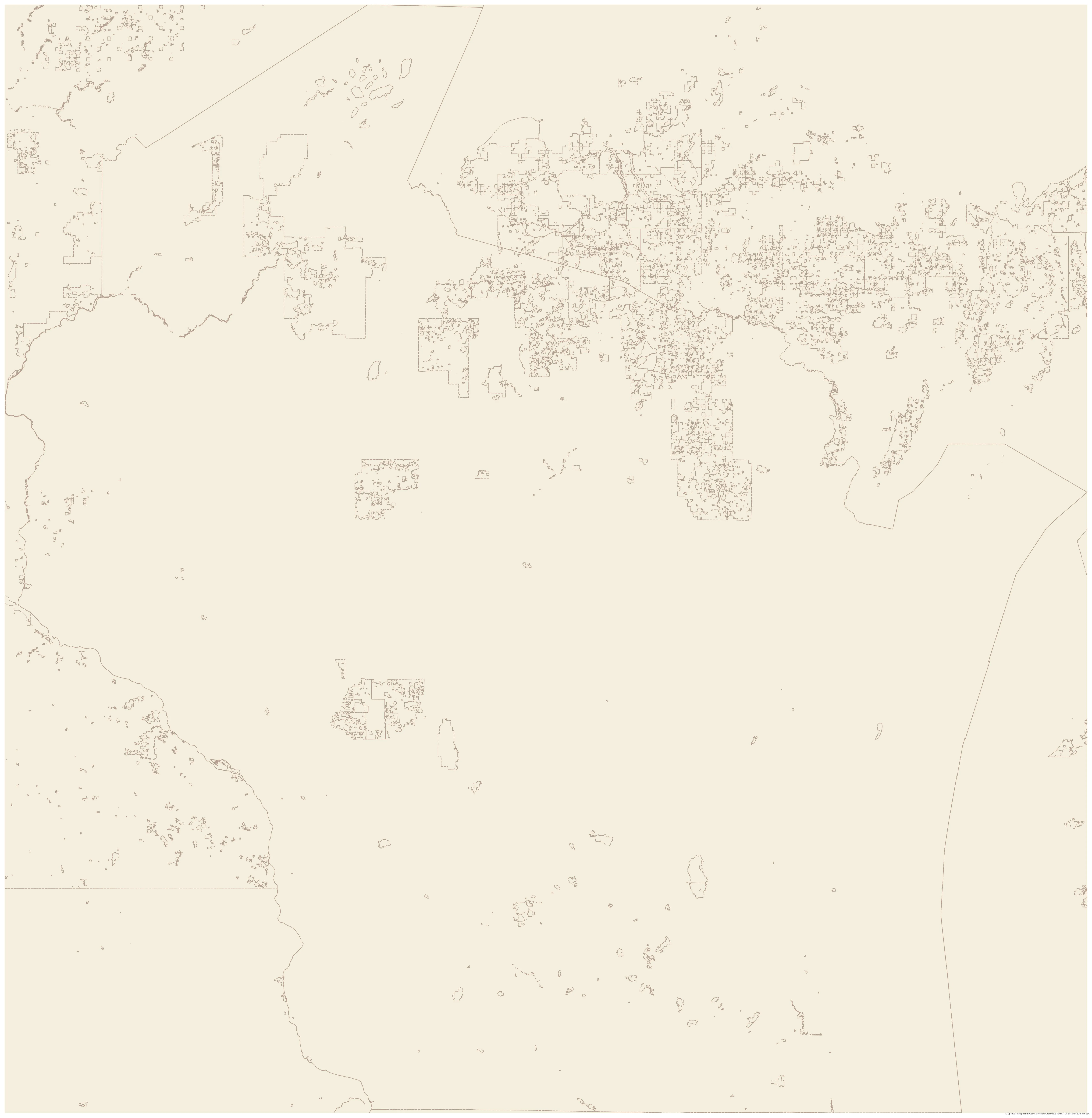 Topographic map of Wisconsin