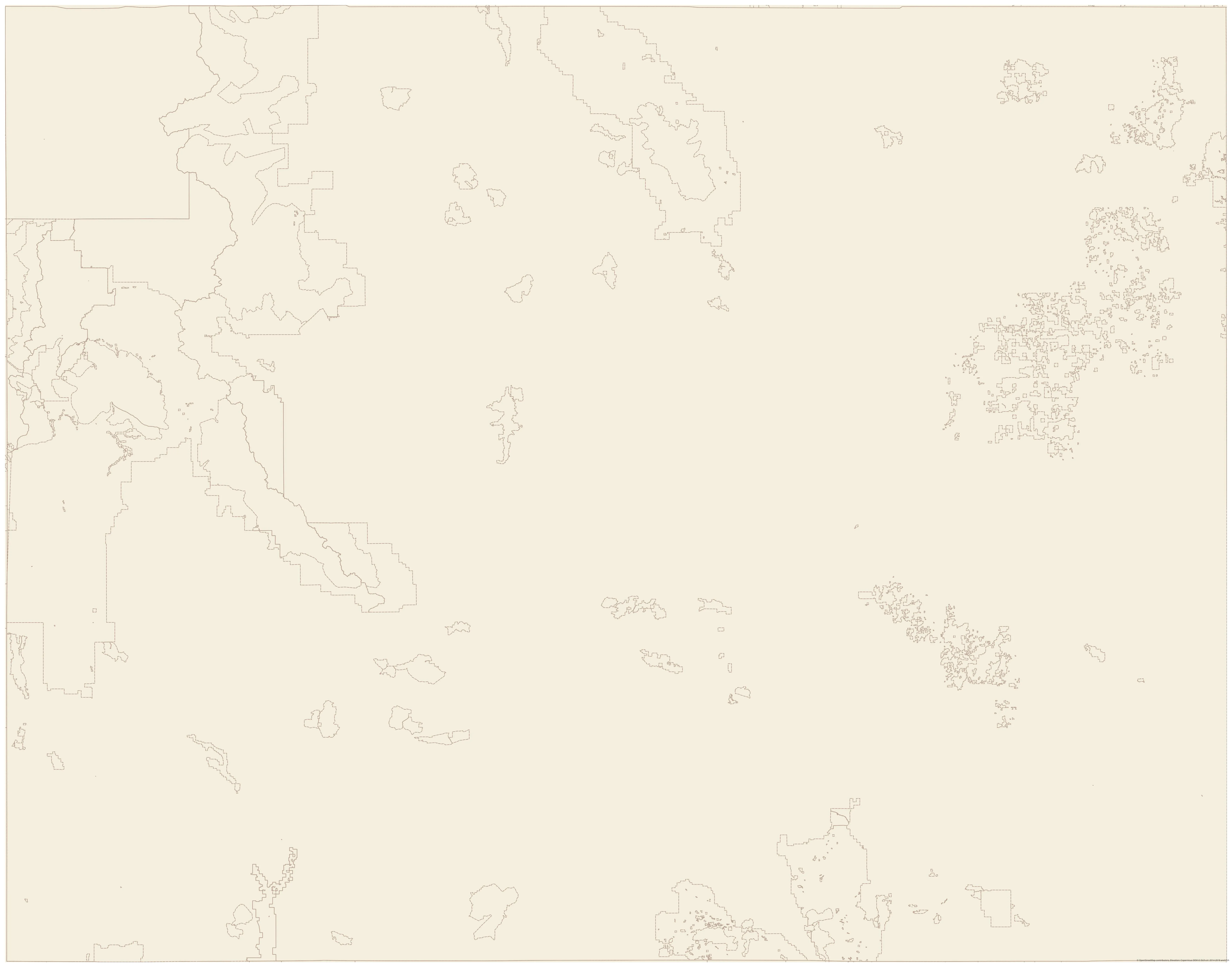 Topographic map of Wyoming